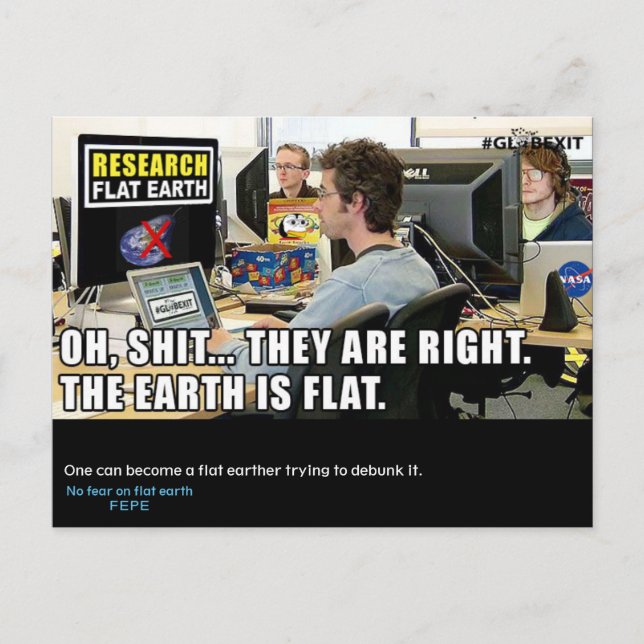 Cartão Postal #GLOBEXIT RFE CARD (Coleção Plana Terra 2017) (Frente)