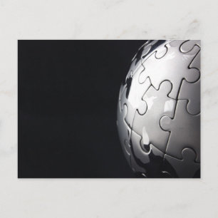 Cartão Postal Globo cromo com fundo preto