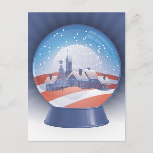 Cartão Postal globo de neve de obama (Frente)
