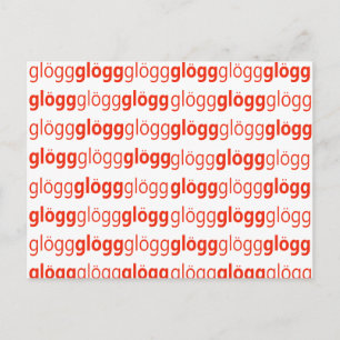 Cartão Postal Glogg Glogg Glogg Engraçado Sueco