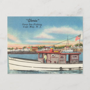 Cartão Postal "Gloria" Deep Sea Fisheries, Cabo May, Nova Jersey