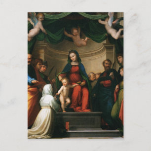 CARTÃO POSTAL GLORY TO JESUS AND MARY