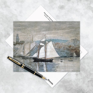 Cartão Postal Gloucester Schooners Sloop Winslow Homer