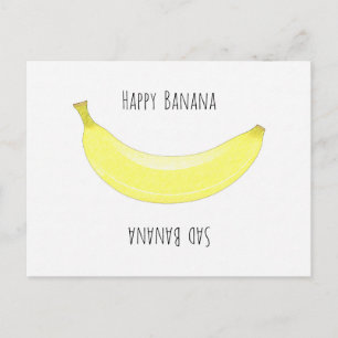 Cartão Postal Glückliche Banane - Traurige Banane
