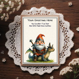 Cartão Postal Gnome de Qualquer Ocasião e Livro de Histórias do 