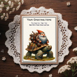 Cartão Postal Gnome de Qualquer Ocasião e Livro de Histórias do 