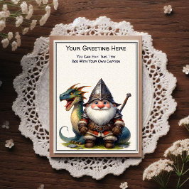 Cartão Postal Gnome de Qualquer Ocasião e Livro de Histórias do 