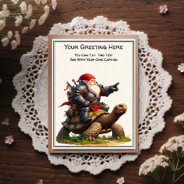 Cartão Postal Gnome de Qualquer Ocasião e Livro de Histórias do 