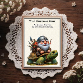 Cartão Postal Gnome de Qualquer Ocasião e Livro de Histórias do 