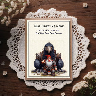 Cartão Postal Gnome de Qualquer Ocasião e Livro de Histórias do