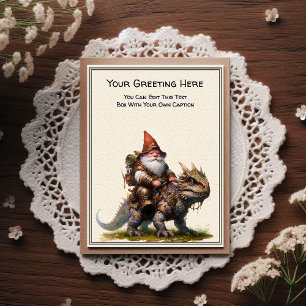 Cartão Postal Gnome de Qualquer Ocasião e Livro de Histórias do