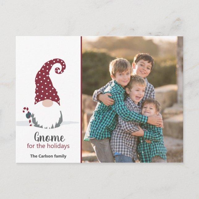 Cartão Postal Gnome para o design de Tomta Escandinavo das Féria (Frente)