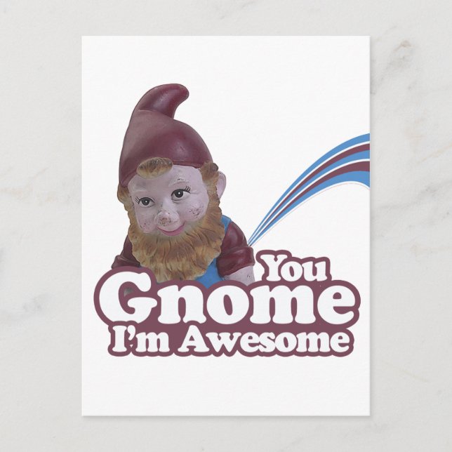 Cartão Postal Gnome, sou incrível (Frente)