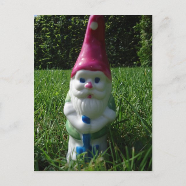 Cartão postal "Gnomo de jardim" (Frente)