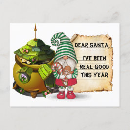 Cartão Postal Gnomo de Natal 