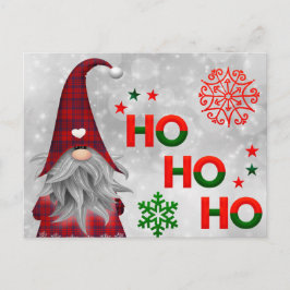 Cartão Postal Gnomo de Natal Diz Ho Ho Ho