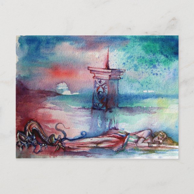 CARTÃO POSTAL GNOMON E SENHORA DO LAGO (Frente)