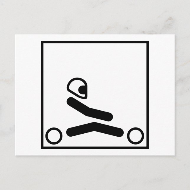 Cartão Postal Go Kart Racing Figure (Frente)