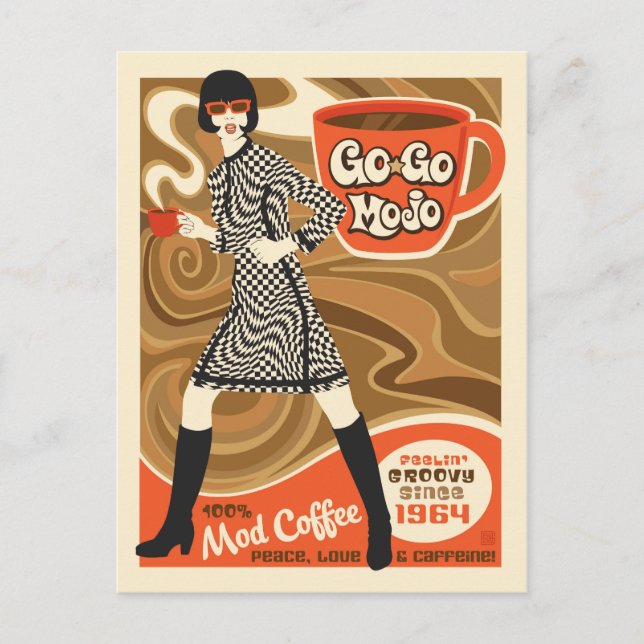Cartão Postal Go Mojo Coffee (Frente)