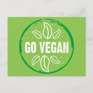 Cartão Postal Go Vegan