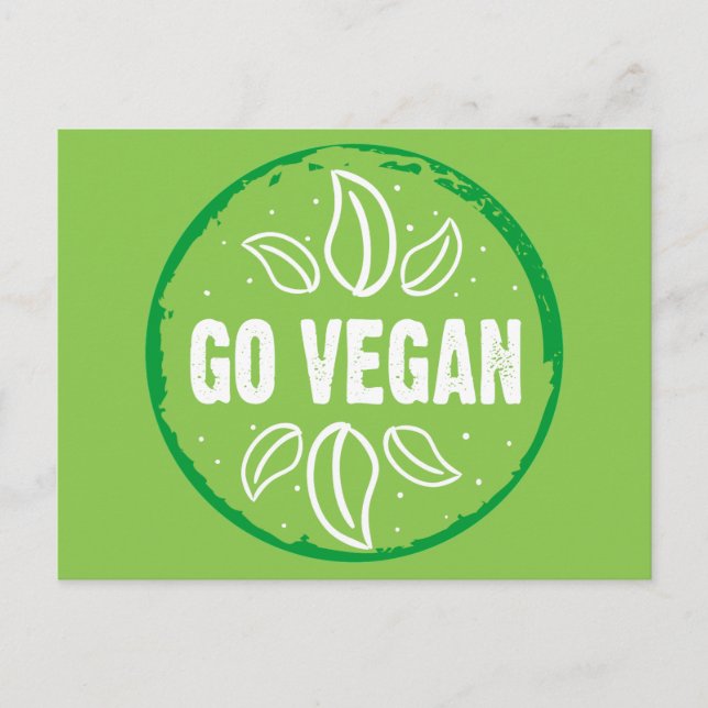 Cartão Postal Go Vegan (Frente)