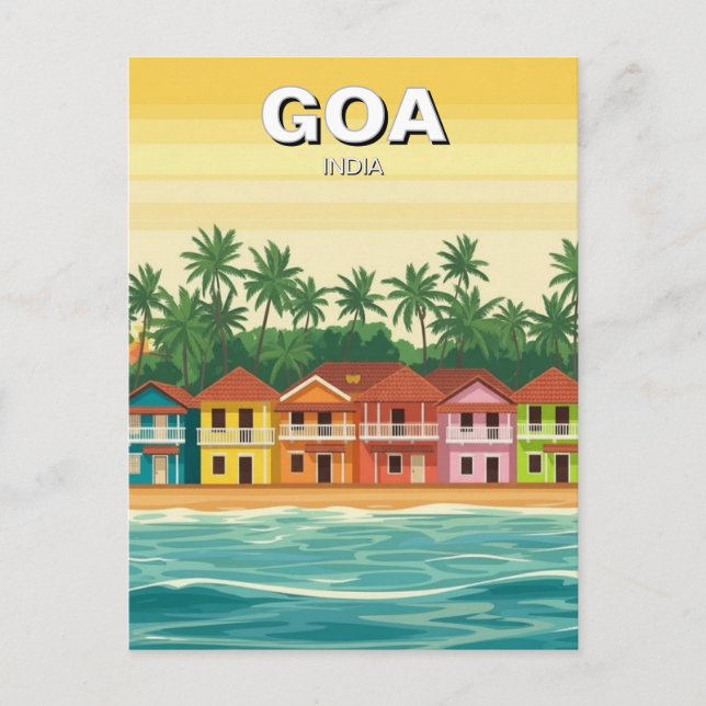 Cartão Postal Goa India (Frente)
