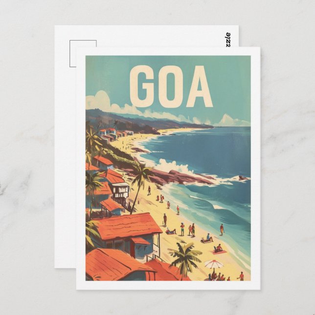 Cartão Postal Goa India Vintage - Viagem (Frente/Verso)