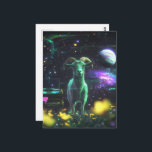 Cartão Postal Goat in Space Fantasy<br><div class="desc">A goat in space with a record player scifi fantasy AI generated art</div>