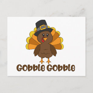 Cartão Postal Gobble Gobble Turkey