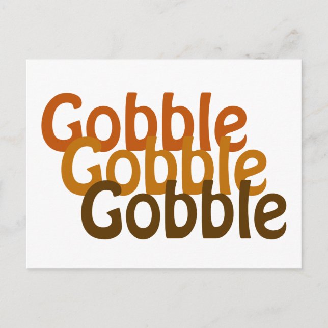 Cartão Postal Gobble Turquia (Frente)