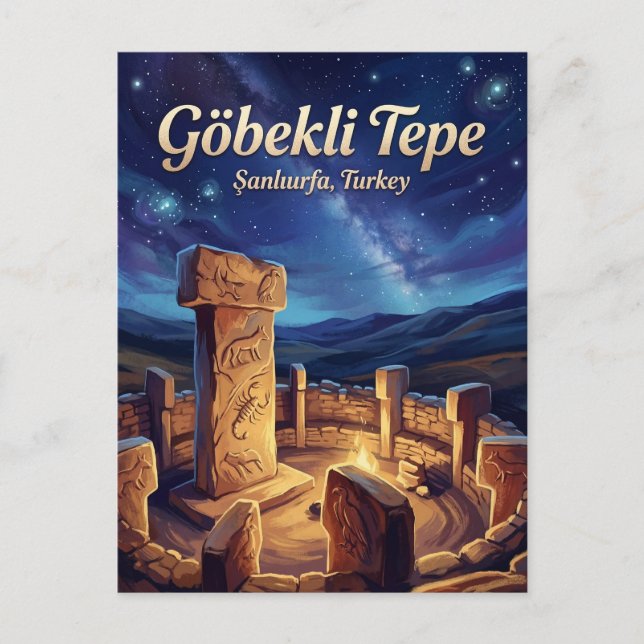 Cartão Postal Göbekli Tepe Turquia (Frente)