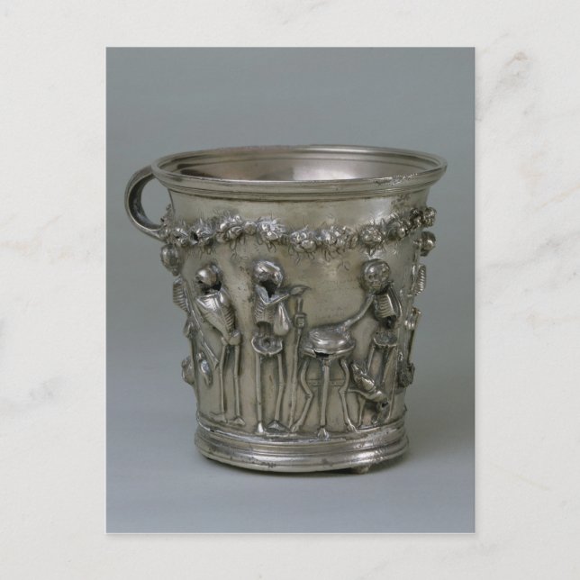 Cartão Postal Goblet gravado com esqueletos (Frente)