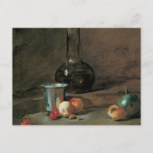 Cartão Postal Goblet prateado por Jean Baptiste Chardin Postcar