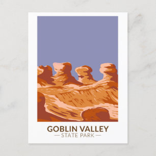 Cartão Postal Goblin Valley State Park Utah Vintage
