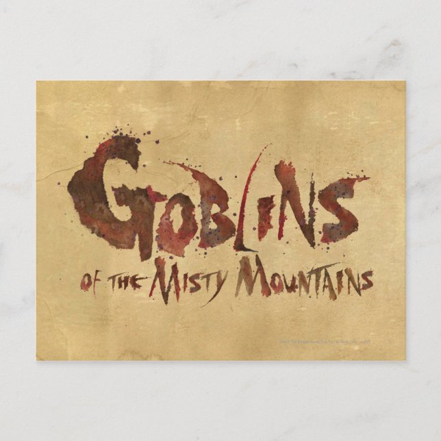 Cartão Postal Goblins das Misty Mountain (Frente)