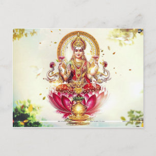 CARTÃO POSTAL GODDESS LAKSHMI