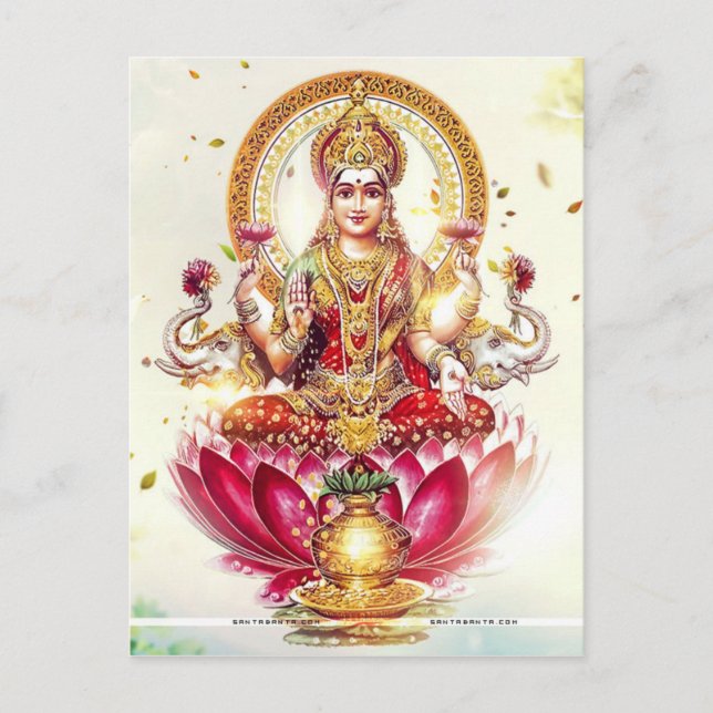 CARTÃO POSTAL GODDESS LAKSHMI (Frente)