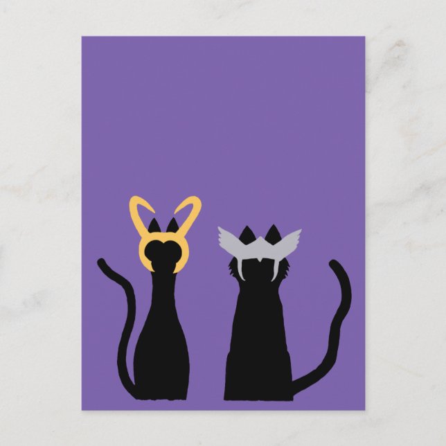 Cartão Postal Gods de gatos (Frente)