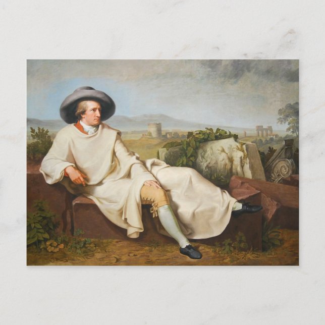 Cartão Postal Goethe in the Roman Campagna por Tischbein 1787 (Frente)