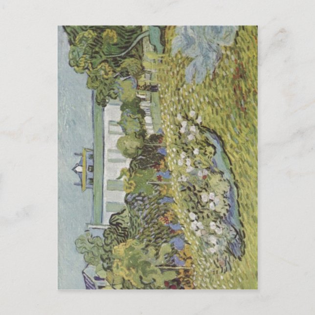 Cartão Postal Gogh, Vincent Willem van Der Garten Daubignys 1890 (Frente)