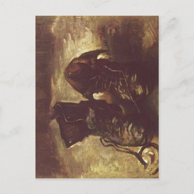 Cartão Postal Gogh, Vincent Willem van Stilleben, Ein Paar Schuh (Frente)
