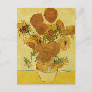 Cartão Postal Gogh, Vincent Willem van Stilleben mit Sonnenblume