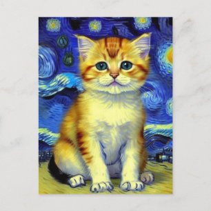 Cartão Postal Góh Góh Frio Cote Starry Night Van Gogh