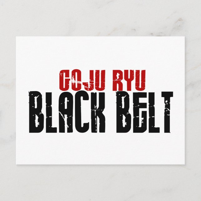 Cartão Postal Goju Ryu Black Belt (Frente)
