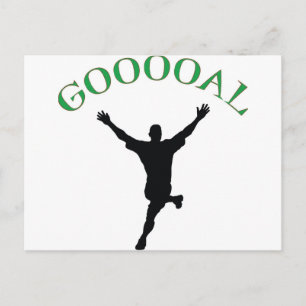 Cartão Postal Gol - O design de futebol diz "Goooool"