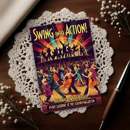 Cartão Postal Golden Ballroom Big Band Dance Night