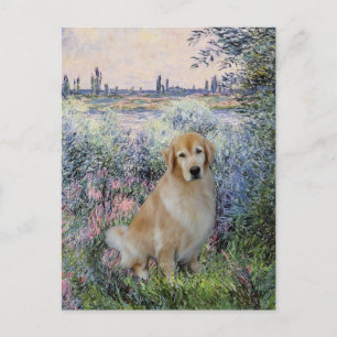 Cartão Postal Golden Retriever10 - À Beira do Sena