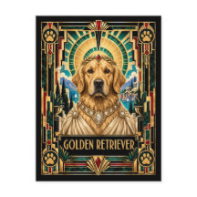 Golden Retriever, Cão Art Déco
