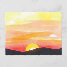 Cartão Postal Golden Sunset Horizon Scenic Postcard