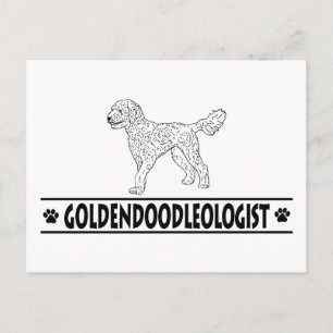 Cartão Postal Goldendoodle Humoroso